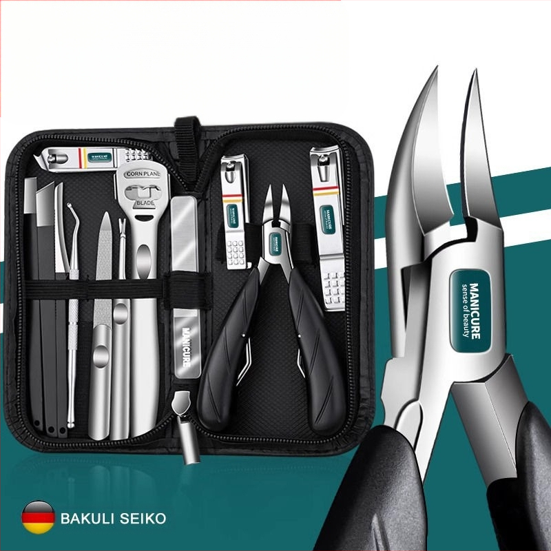 Педикюрен комплект с клещи за нокти и ножици – преносим, домашен модел, неръждаема стомана