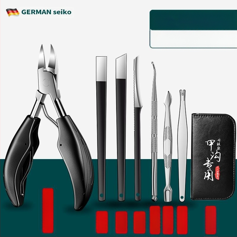 Педикюрен комплект с клещи за нокти и ножици – преносим, домашен модел, неръждаема стомана