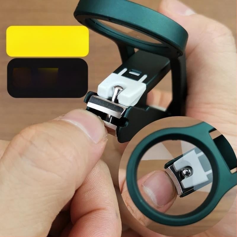 Клипер за нокти с лупа, против разпръскване, пластмаса и неръждаема стомана, за деца над 6 години, домашна употреба