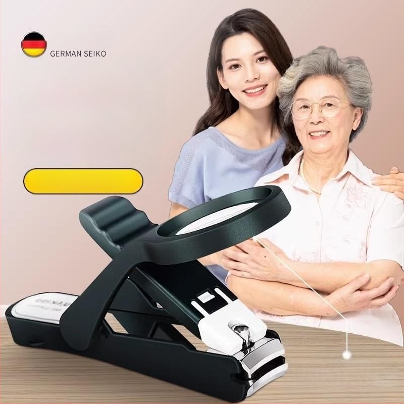 Клипер за нокти с лупа, против разпръскване, пластмаса и неръждаема стомана, за деца над 6 години, домашна употреба