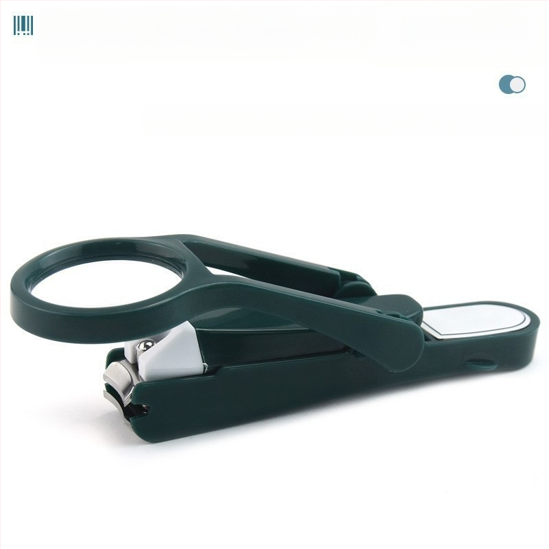 Клипер за нокти с лупа, против разпръскване, пластмаса и неръждаема стомана, за деца над 6 години, домашна употреба