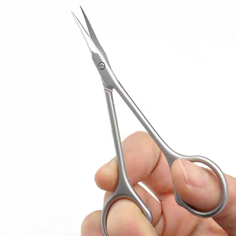 Извит нож за кожички – професионален инструмент за маникюристи, неръждаема стомана