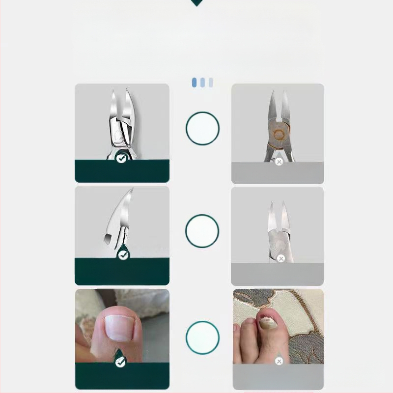 Ноктопедикюр комплект: стоманени клещи за канали на ноктите и наклонени нокътни ножици, педикюрни инструменти и многофункционални пинсети