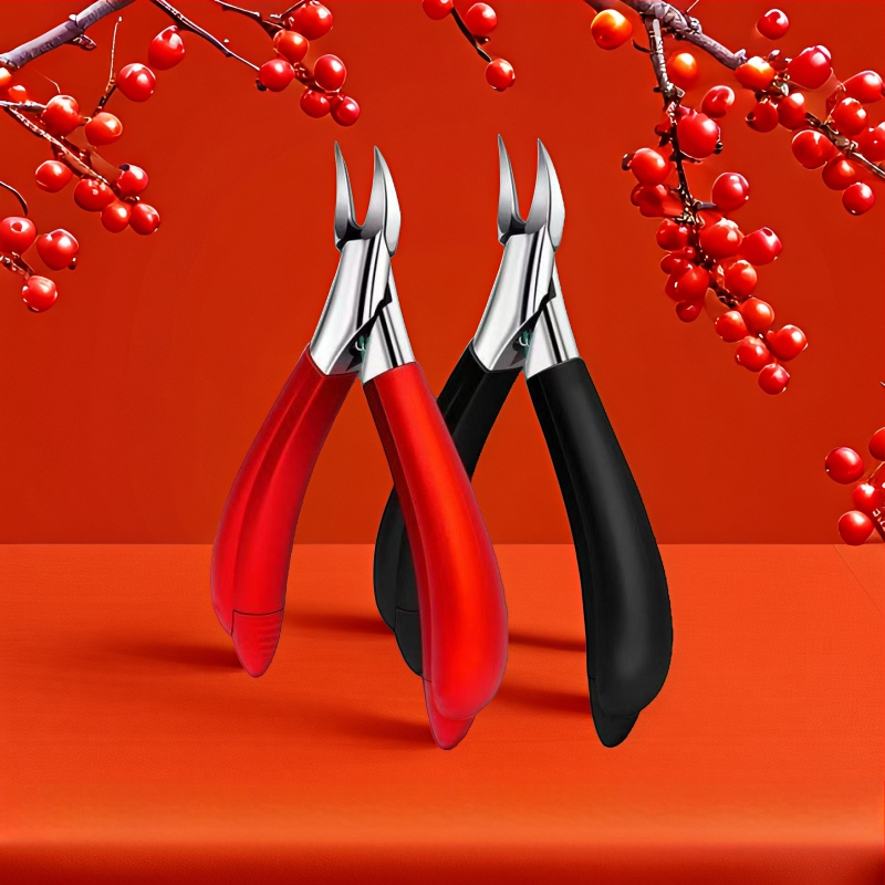 Многофункционален комплект за грижа при враснали нокти за домашна употреба; пластмаса и неръждаема стомана; наклонен връх; клещи за жлеба на нокътя