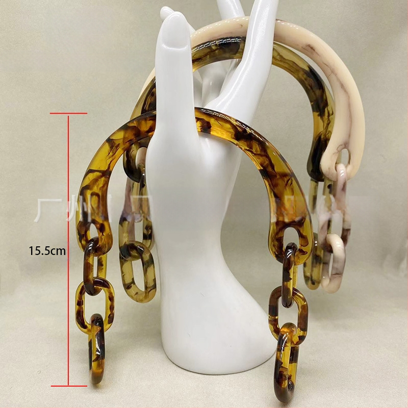 Junfeng пластмасова дръжка за чанта с U-образна верига и акрилна ръкохватка, едноцветен дизайн, намалява натоварването, аксесоар за багаж, пролет 2024