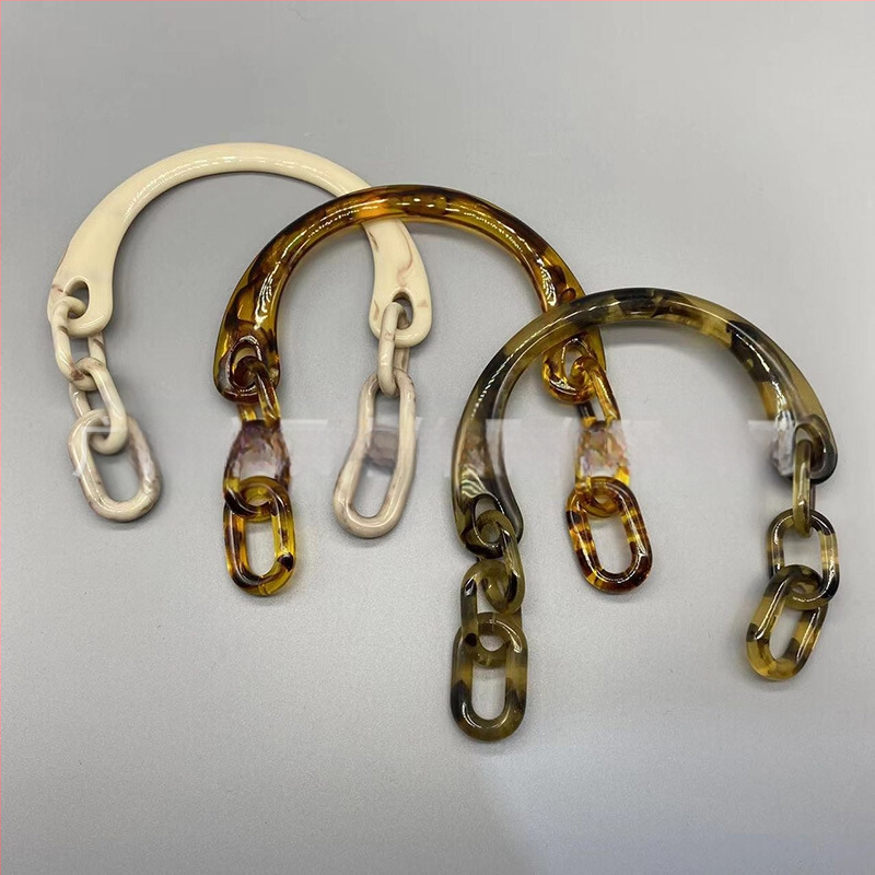 Junfeng пластмасова дръжка за чанта с U-образна верига и акрилна ръкохватка, едноцветен дизайн, намалява натоварването, аксесоар за багаж, пролет 2024