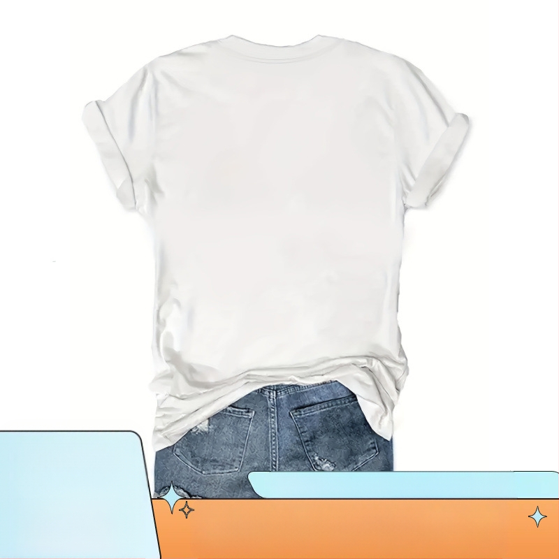 Тениска New York с принт на букви, кръгло деколте, къс ръкав, памук със смес от полиестер и еластан