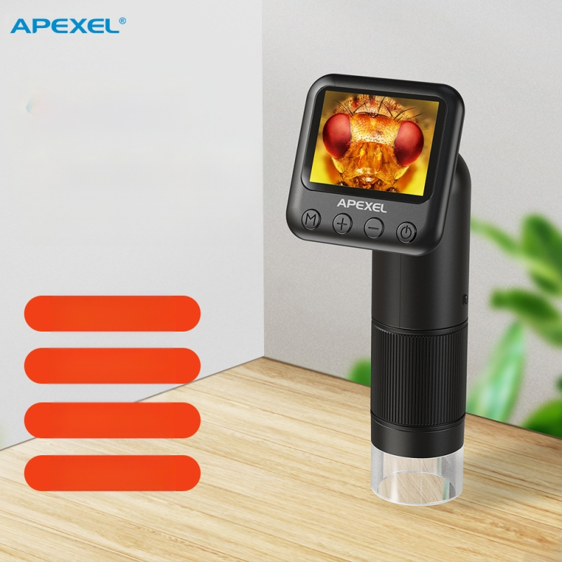 APEXEL ψηφιακό μικροσκόπιο, 800x μεγέθυνση, εικόνα υψηλής ευκρίνειας, για βιολογική παρατήρηση και αξιολόγηση κοσμημάτων, κατάλληλο για εκπαίδευση και έρευνα