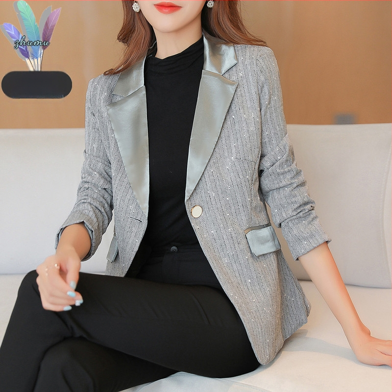 Női halternyakú blézer hosszú ujjú, egygombos elöl, poliészter 90–95%