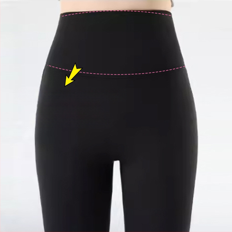 Nėščiųjų ir po gimdymo kelnes su pilvo parama, stora medžiaga, mikroelastinės, poliesterio 30–50% kirpimas, siauras