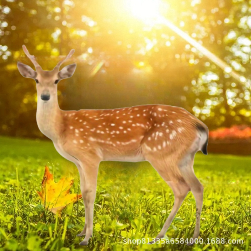 Akril álló szarvas – kert dísz kültéri parkokhoz és udvarokhoz, talajba illeszthető dekoráció