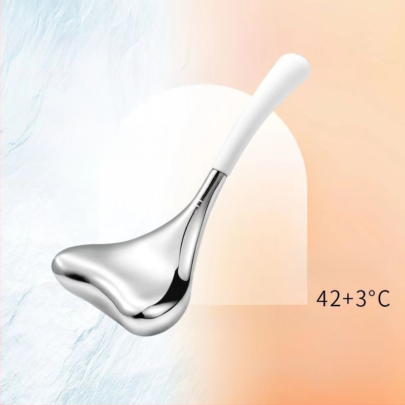 Nerūsējošā tērauda sejas masāžas led-kugelīte un ledus lāpstiņa – skaistumam, manuāla darbība, masāžas stils, piemērots mājas un skaistumkopšanas salonu lietošanai