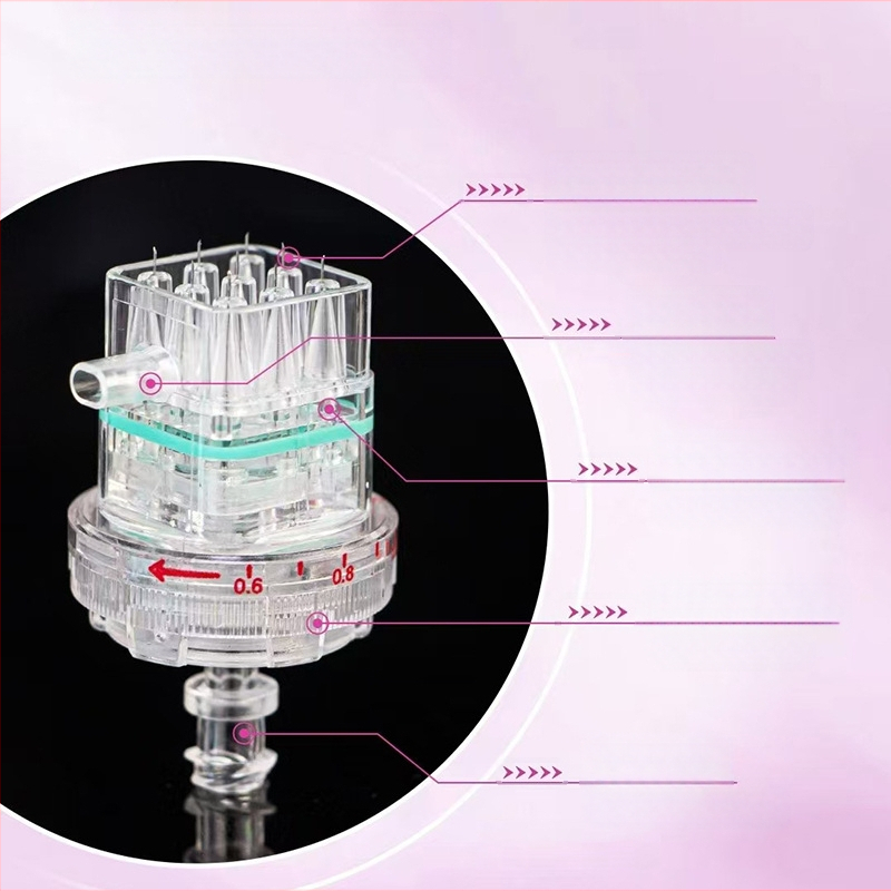 Συσκευή μικροβελόνων με ρυθμιζόμενη αρνητική πίεση, 9 βελόνες, μίας χρήσης, φορητή, ανοξείδωτο ατσάλι