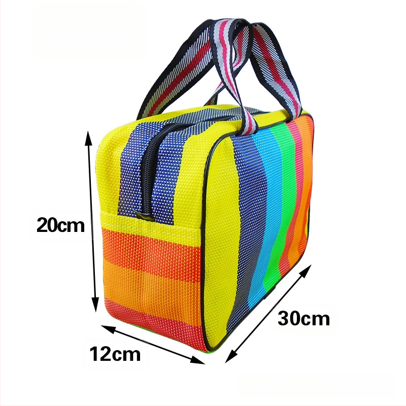 Auduma režģveida kosmētikas soma, salokāma, pārnēsājama vannas grozs ceļojumiem un mājai (režģveida audums, kosmētikas uzglabāšana)