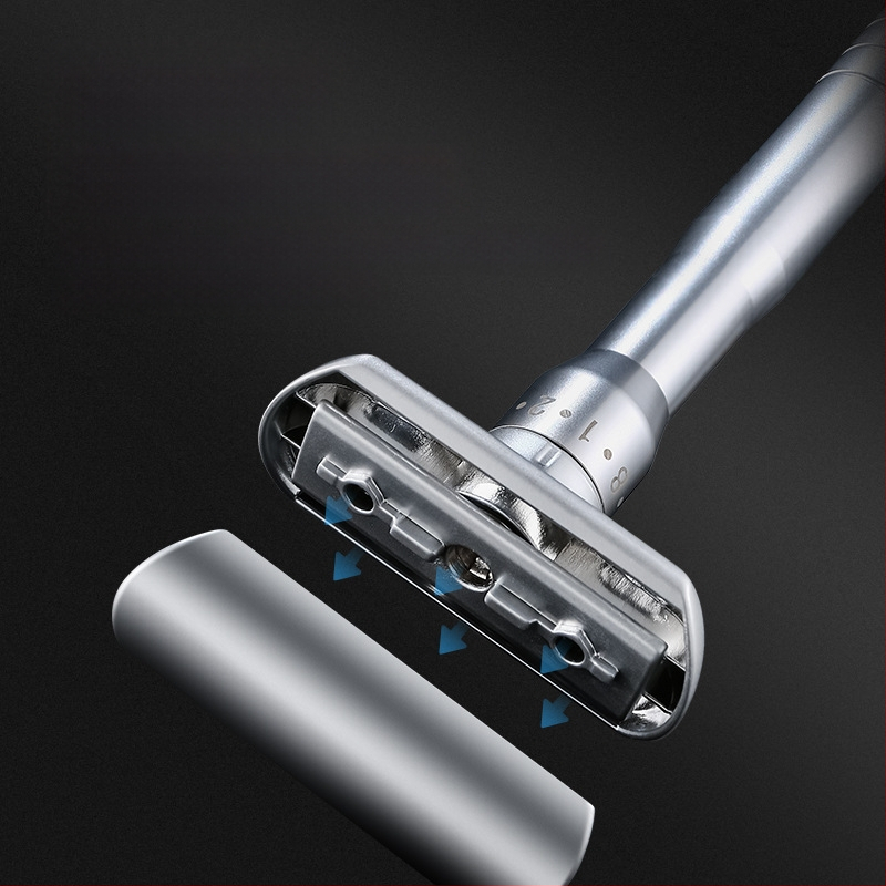 Ръчен самобръснач Tide, двустранни неръждаеми остриета, 8-степенна регулируема острота, пакет от 5 остриета