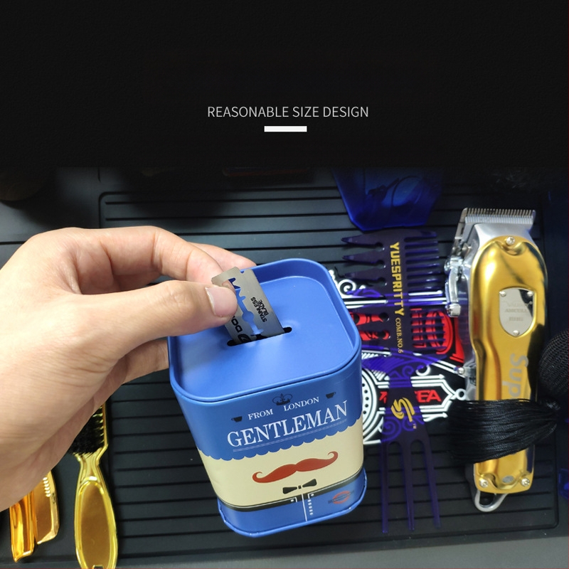 Kaste vienreizējās lietošanas skuvekļu asmeņu uzglabāšanai un atkritumu pārstrādei frizieru salonam