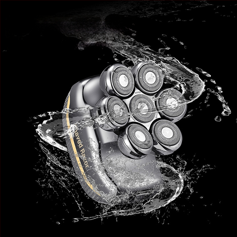 Električni brijač s rotirajućom glavom s 3 oštrica, LED zaslon, plutajuća glava, potpuno periv za cijelo tijelo, trajanje baterije >60 minuta, vrijeme punjenja 2 sata, 8W, model RQ-7900