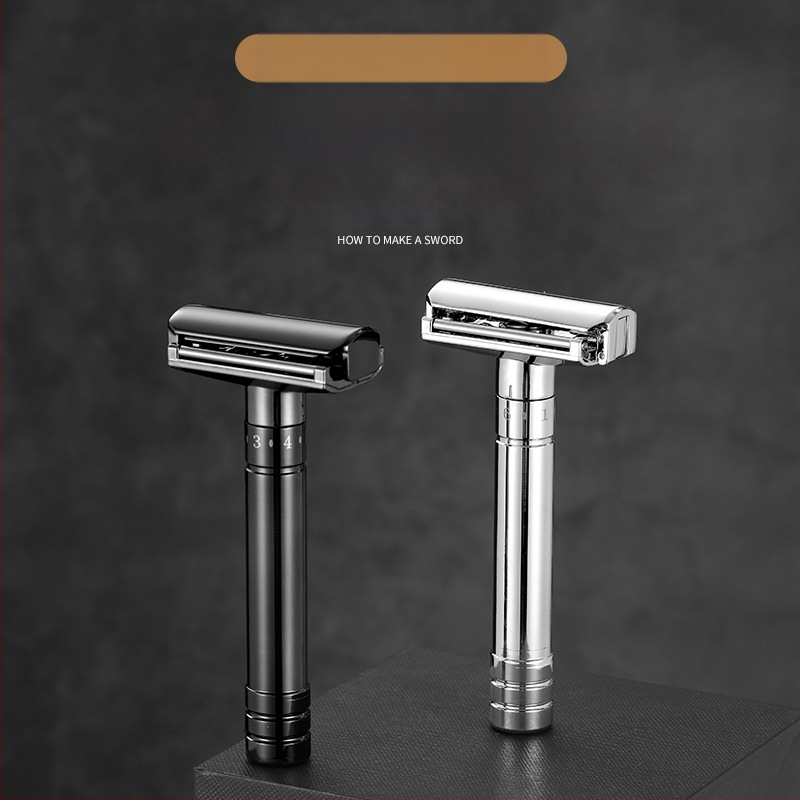 Chaoke Ανδρικός χειροκίνητος ξυριστήρας — αντιχαρακτικό, ρετρό σχεδίαση, διπλής όψεως λεπίδα