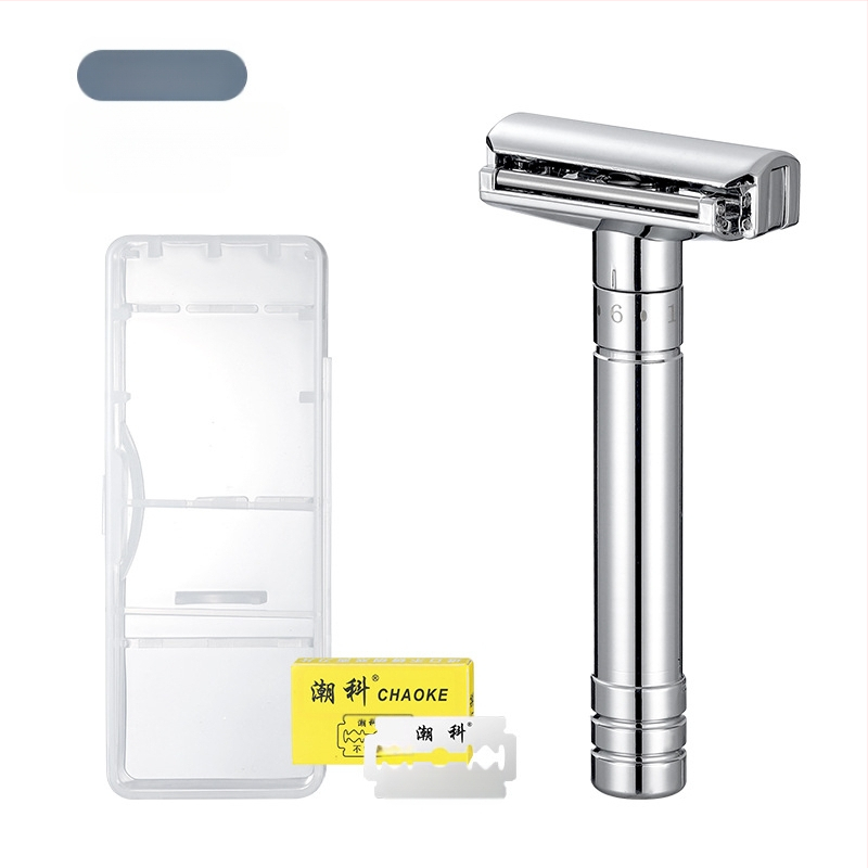 Chaoke Ανδρικός χειροκίνητος ξυριστήρας — αντιχαρακτικό, ρετρό σχεδίαση, διπλής όψεως λεπίδα