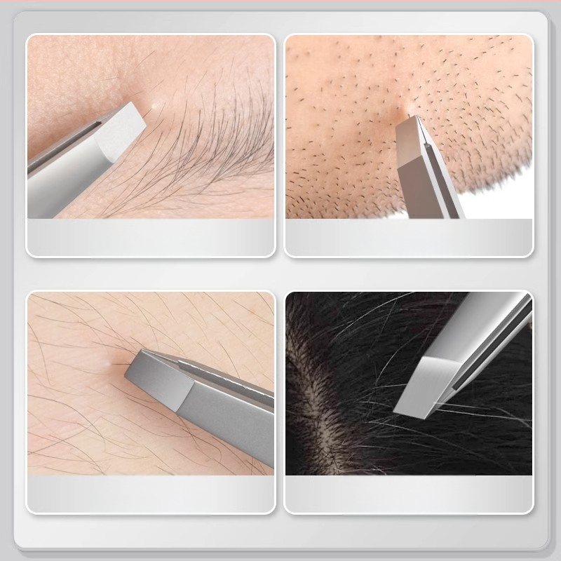 Клип за вежди, ултра тънък, неръждаема стомана, прецизно премахване на косми по веждите и брада, произход Yangjiang
