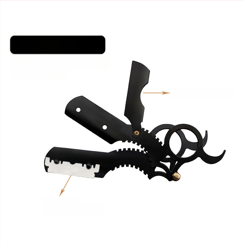 CestoMen Vintage χειροκίνητο ξυριστικό από ανοξείδωτο ατσάλι με θήκη δαχτυλιδιού αντίχειρα, περιποίηση φρυδιών και ξύρισμα προσώπου