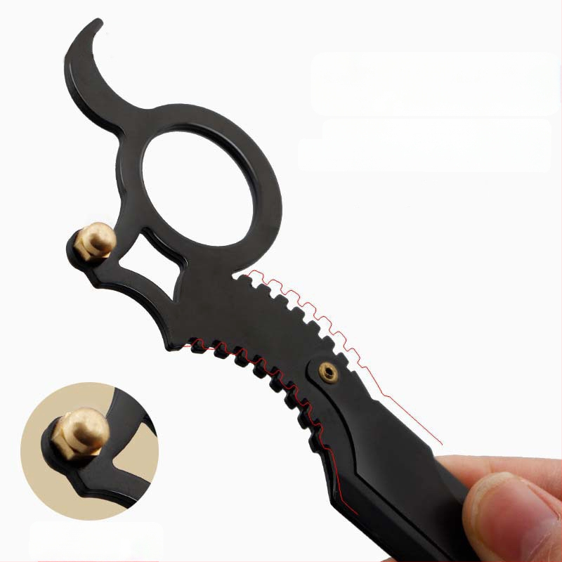 CestoMen Vintage χειροκίνητο ξυριστικό από ανοξείδωτο ατσάλι με θήκη δαχτυλιδιού αντίχειρα, περιποίηση φρυδιών και ξύρισμα προσώπου