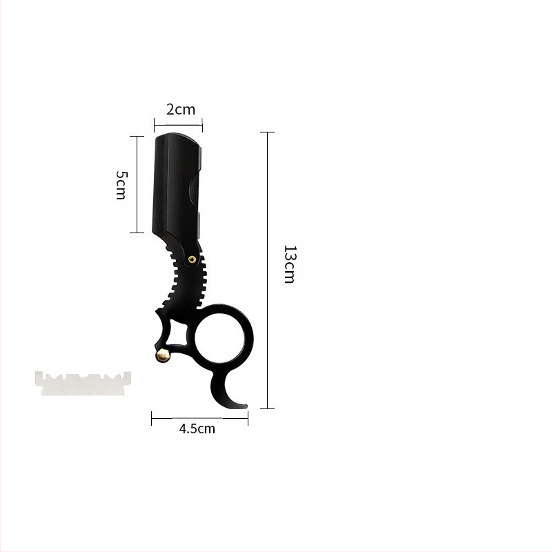 CestoMen Vintage χειροκίνητο ξυριστικό από ανοξείδωτο ατσάλι με θήκη δαχτυλιδιού αντίχειρα, περιποίηση φρυδιών και ξύρισμα προσώπου