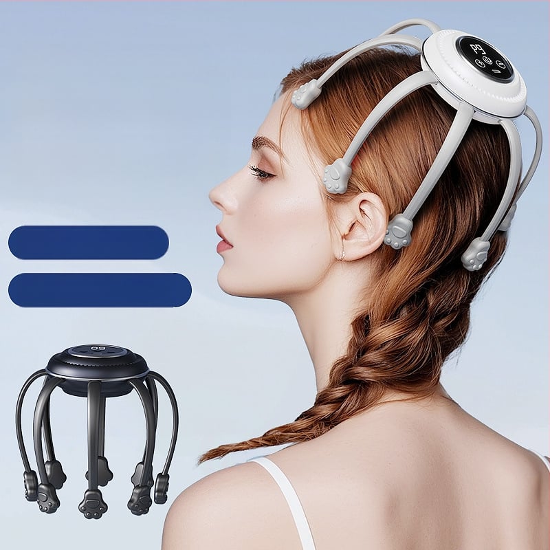 WY-601 masažer za vlasište sa šapom — USB napajanje, upravljanje gumbom, 3. brzina, vibracijski masažni princip