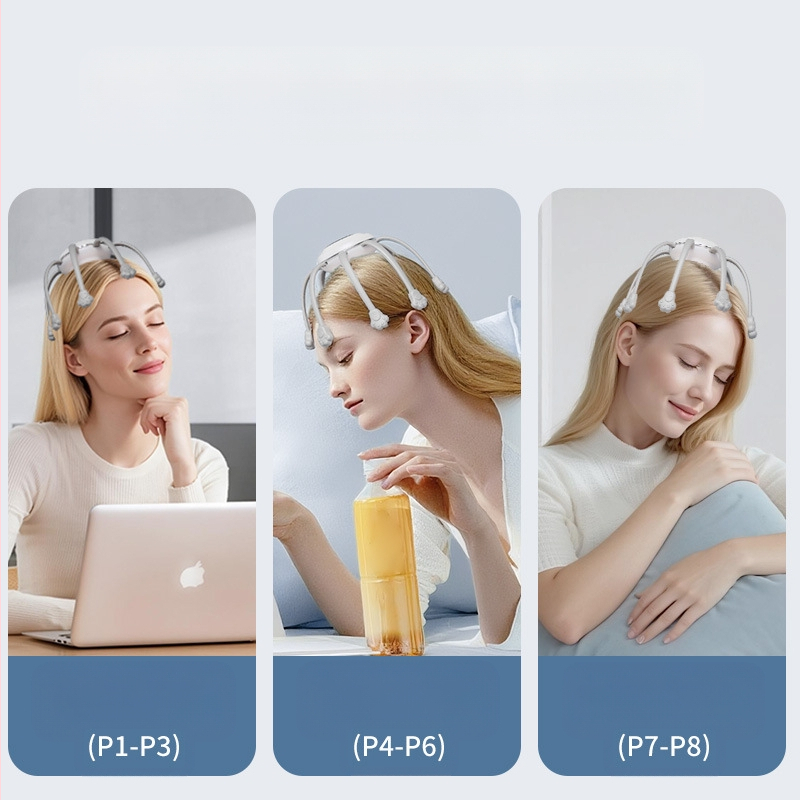 WY-601 masažer za vlasište sa šapom — USB napajanje, upravljanje gumbom, 3. brzina, vibracijski masažni princip