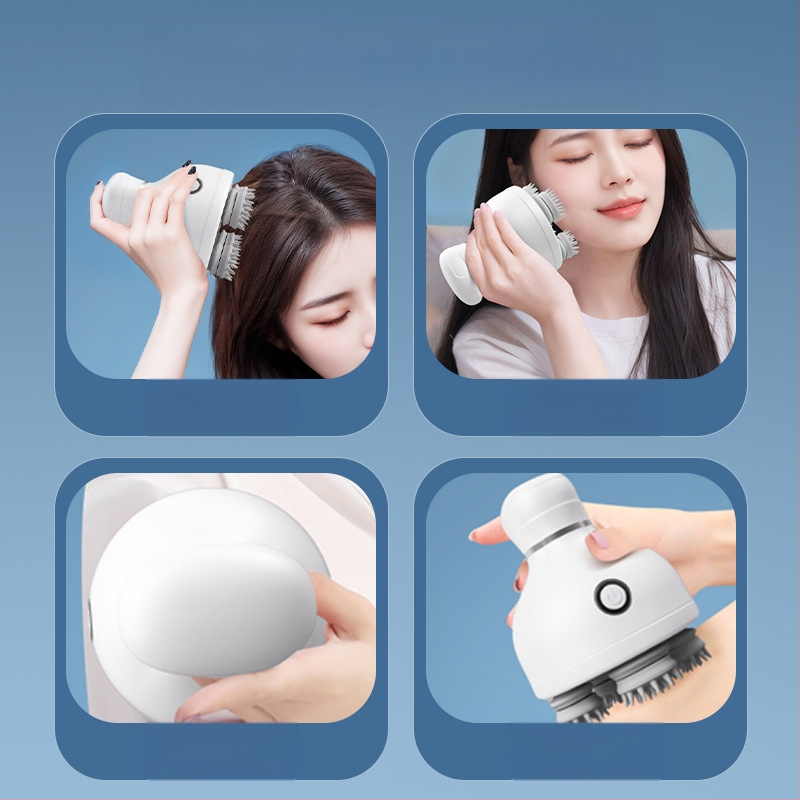 Uređaj za masažu vlasišta s kandžastom glavom, gnječući masažer, punjiv, 3 brzine, model 820, upravljanje gumbom