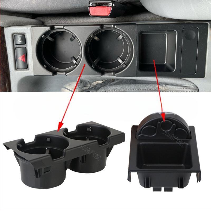 BMW 3 Serijos E46 centrinės konsolės puodelio laikiklis ir saugojimo dėžutė, ABS+PC, modeliai 51168217957/51168217953, tinka 1998–2006