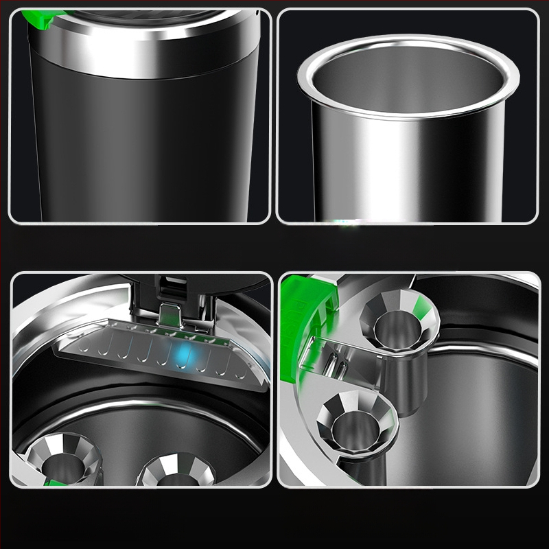 Automobilio peleninė su apšvietimu, vieno mygtuko atidarymas, nešiojama, universalus modelis; medžiaga: plastikas; gamybos procesas: įpurškimo formavimas; svoris: 0.2