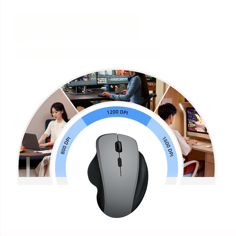 Безжична ергономична мишка, 2400 DPI, 7 бутони, USB интерфейс, 2,4 GHz