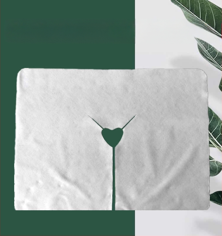 Μίας χρήσης μη υφασμένη πετσέτα με οπή σε σχήμα U για σαλόνι ομορφιάς, πρόσωπο και τραπέζι μασάζ; 30x40 cm, 25–50 g, προστασία από σκόνη