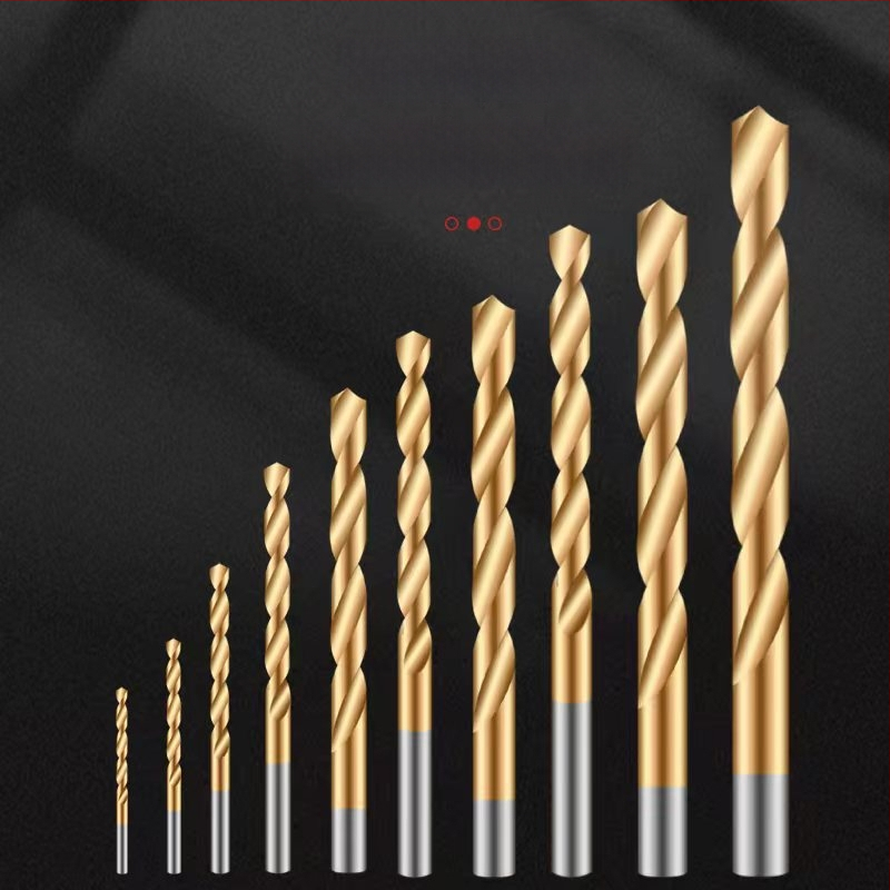 230 τεμάχια τρυπανιών με επίστρωση τιτάνιου, με ίσιο άξονα, για ξυλουργικές εφαρμογές, σε πλαστικό κουτί