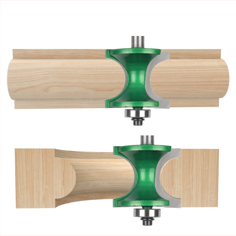 Ξυλουργική φρέζα διαμόρφωσης από σκληρό κράμα, επικαλυμμένη, με ημικυκλικό σχεδιασμό και ρουλεμάν