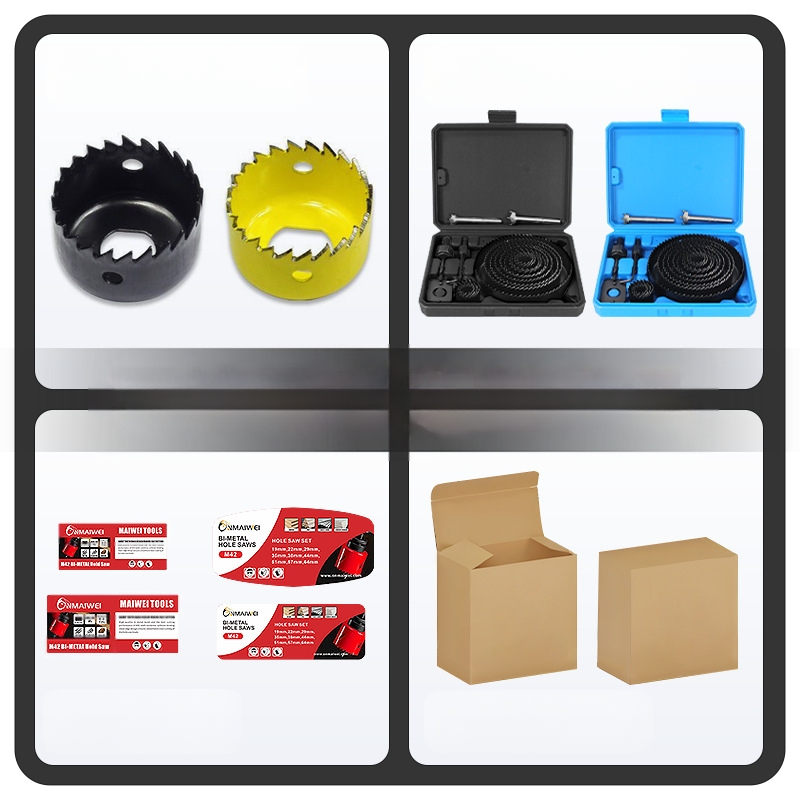 Комплект дупкопробивни дискове за дърво, 21 части, алуминиева сплав, 13 режещи диска, калъф включен