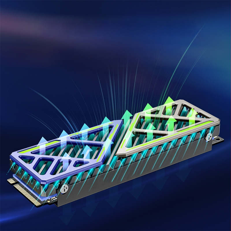 GMTA GM-SR006 Αλουμινένιος ψύκτης για M.2 2280 SSD με 2 θερμοσωλήνες