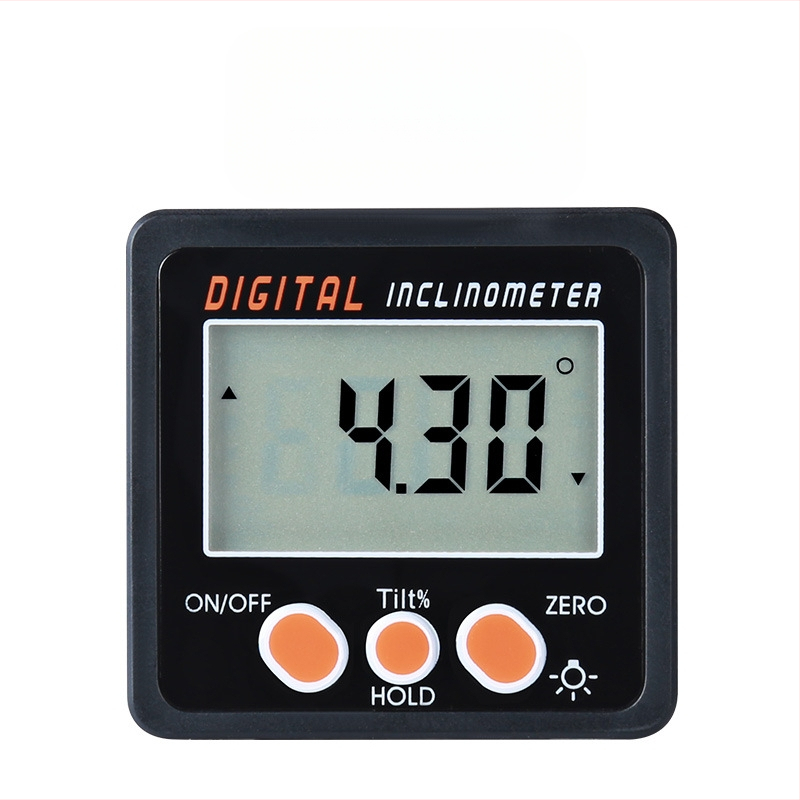 Мини електронен дигитален инклинометър с магнитна основа, диапазон 4×90°, висока точност
