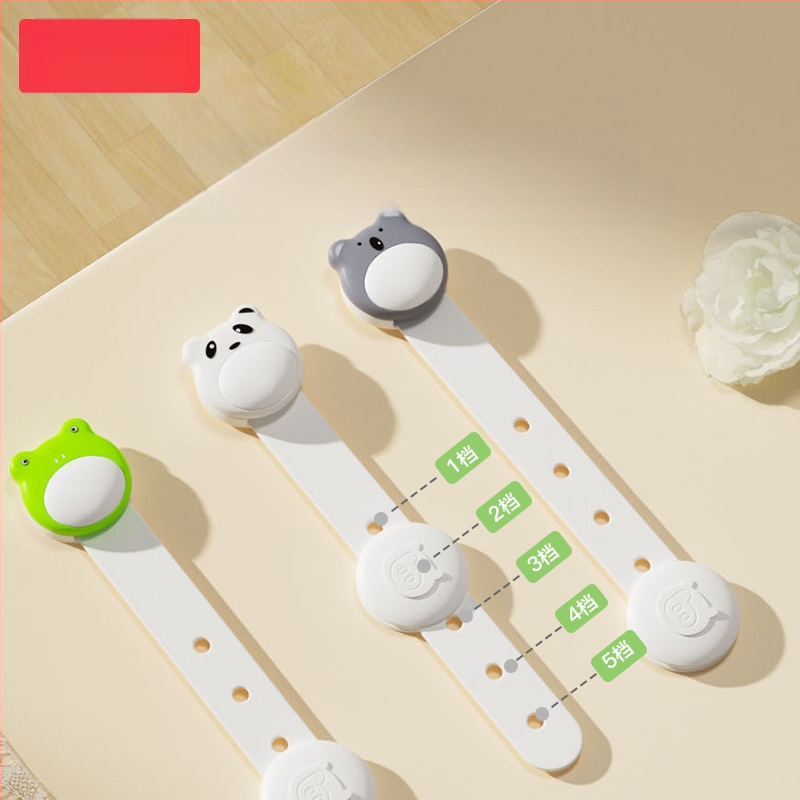 Bangbang Pig daugiafunkcinis vaiko saugos užraktas spintelėms ir stalčiams, prieš prispaudimą, 3 vnt pakuotė, brūkšninis kodas 6955021809269