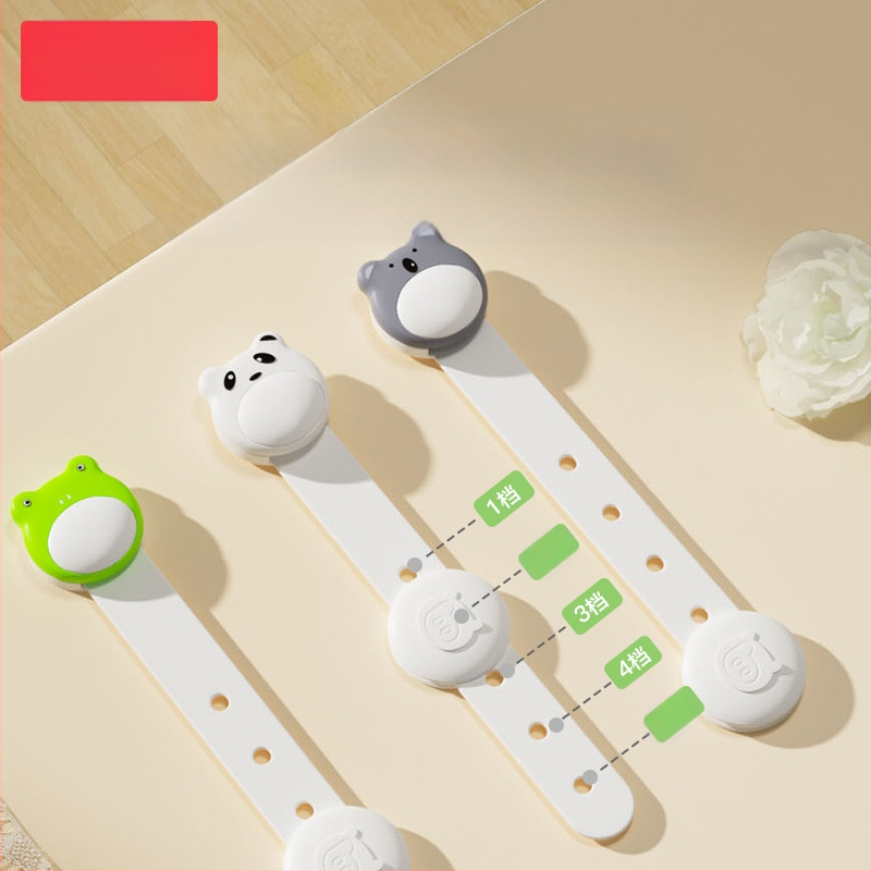 Bangbang Pig daugiafunkcinis vaiko saugos užraktas spintelėms ir stalčiams, prieš prispaudimą, 3 vnt pakuotė, brūkšninis kodas 6955021809269