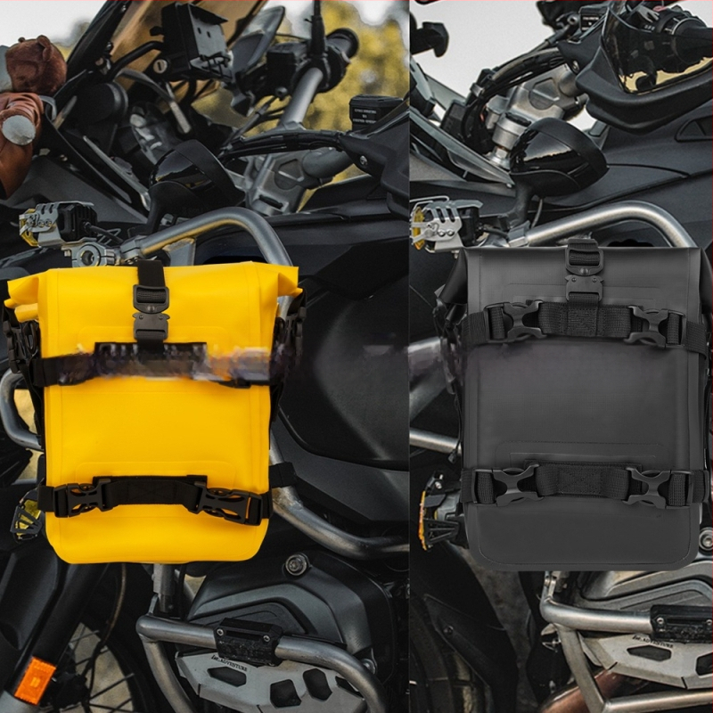 PVC motociklo apsauginio strypo krepšys, 8L talpa, modelis Y-M0061, suderinama su BMW R1200GS, R1250GS, Suzuki DL650 ir V-Strom