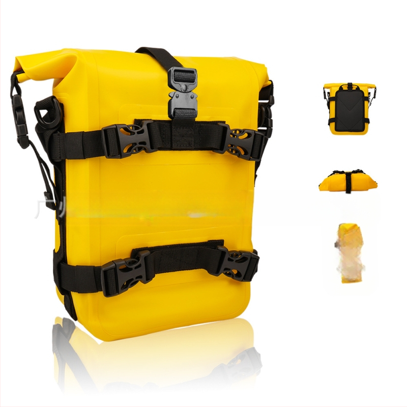 PVC motociklo apsauginio strypo krepšys, 8L talpa, modelis Y-M0061, suderinama su BMW R1200GS, R1250GS, Suzuki DL650 ir V-Strom