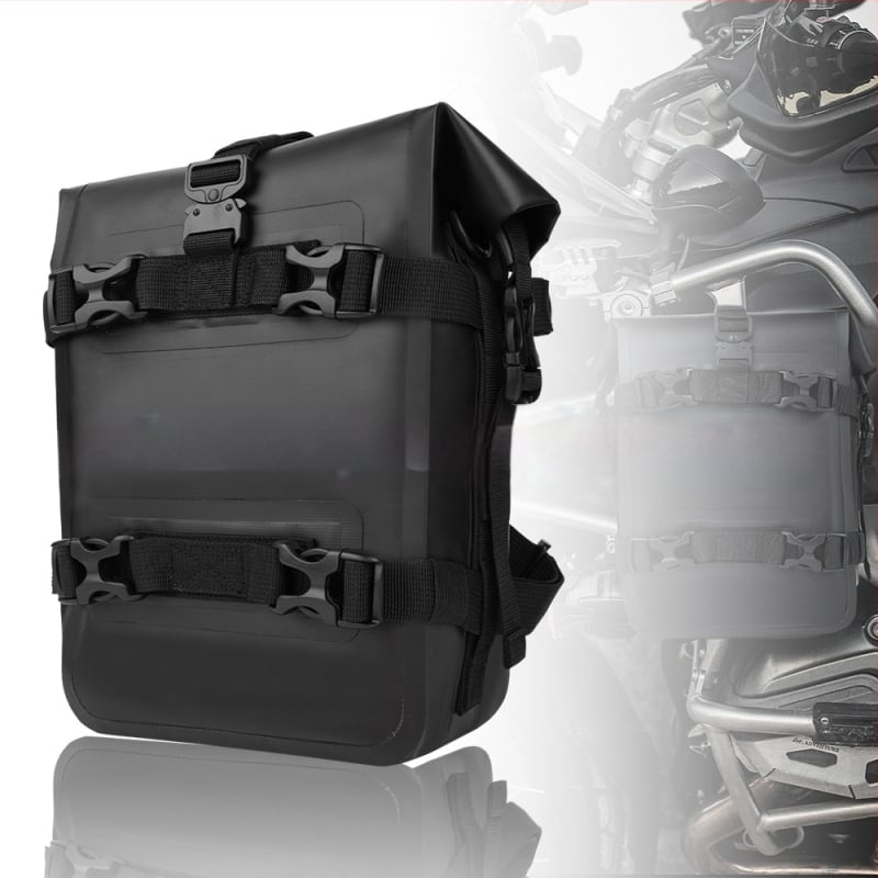 PVC motociklo apsauginio strypo krepšys, 8L talpa, modelis Y-M0061, suderinama su BMW R1200GS, R1250GS, Suzuki DL650 ir V-Strom