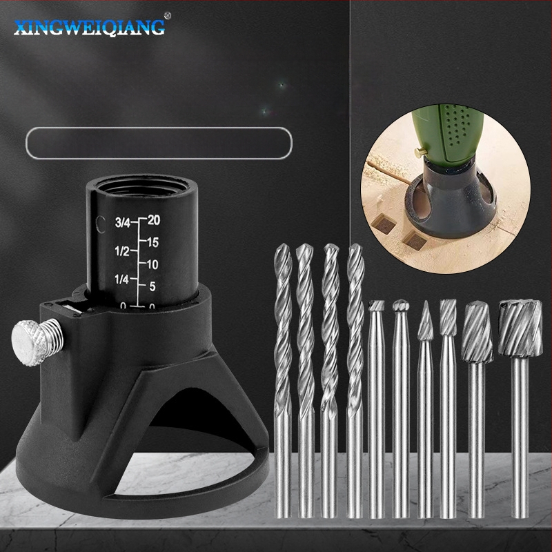 Σετ φρεζών για ηλεκτρικό γρεντера — 11 τεμάχια με θέση/προσαρμογέα, τρυπάνι από υψηλής ταχύτητας ατσάλι και περιστροφικές φρεζούρες