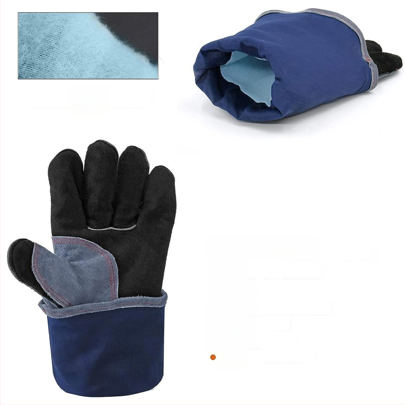 Ornon suvirinimo pirštinės, dviejų sluoksnių veršienos oda, izoliuotos elektriniam suvirinimui ir lauko naudojimui