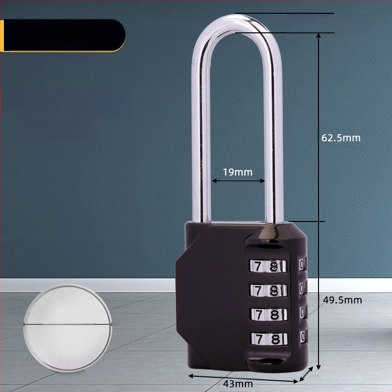 Μηχανικό λουκέτο συνδυασμού 4 ψηφίων NF-22 με μακρύ μοχλό, κατάλληλο για ντουλάπες γυμναστηρίου και πόρτες – κράμα ψευδαργύρου