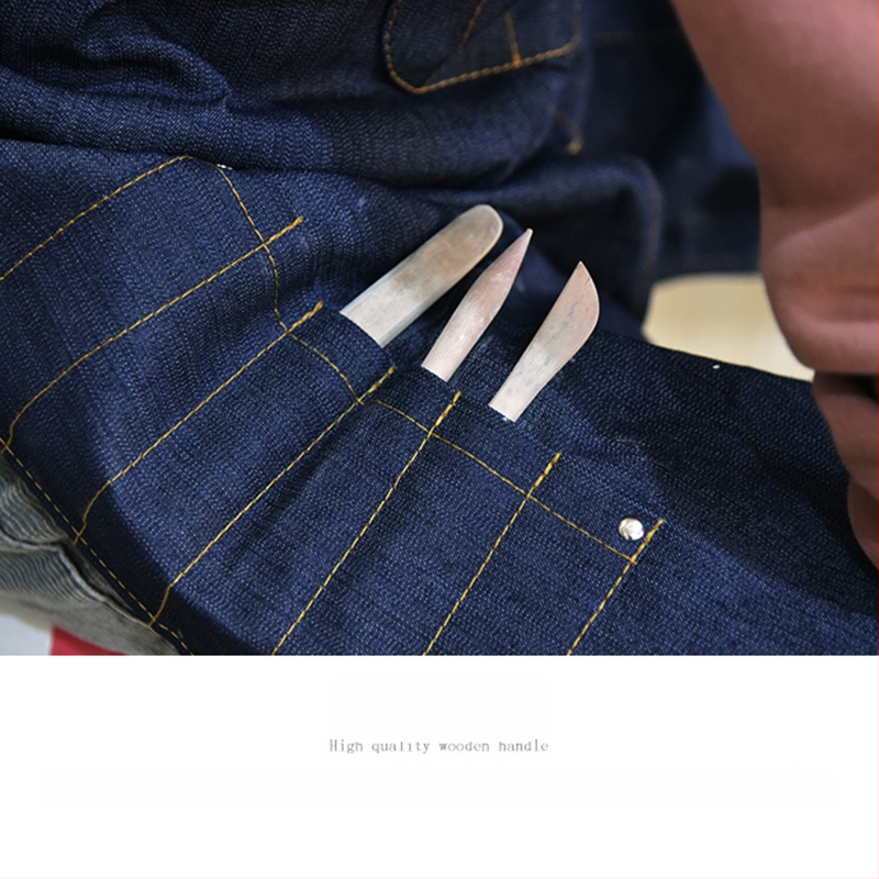 Rész nélküli kötény kettős láb dizájnnal, anti-szennyező kialakítás és hordozható zseb – Water Meteor Ceramic, Modern minimális stílus