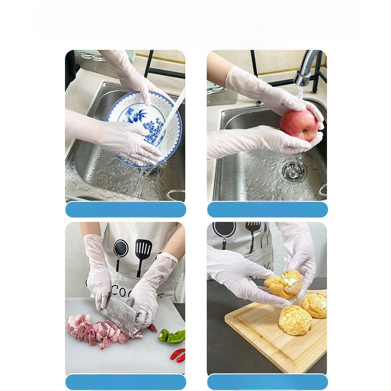 Dong Tao 8700 vienkartinės nitrilo pirštinės, atsparios rūgštims ir šarmams, neslidžios, atsparios vandeniui, išilgintos