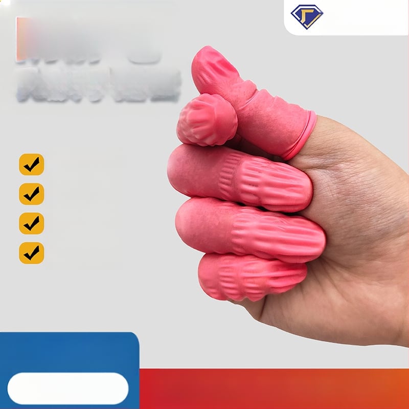 Egyszerűen használható latex ujjvédő, púdermentes, antisztatikus; 500 g/csomag (kb. 900 darab); mikro-digitalis, félvezető, fotóelektronikai és PCB gyártáshoz